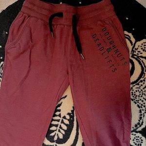 Doughnuts and Deadlifts Joggers. Size small.